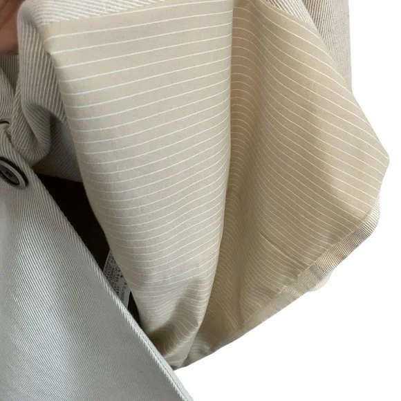 ZARA - Linen Blend Fitted Coat in Oatmeal - M - Spain - Picture 3 of 11